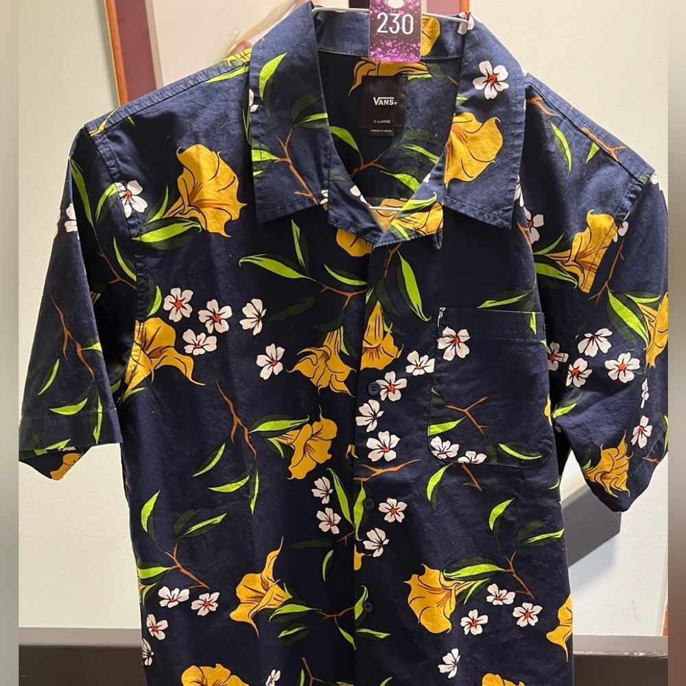Vans Navy Floral Casual Shirt #230